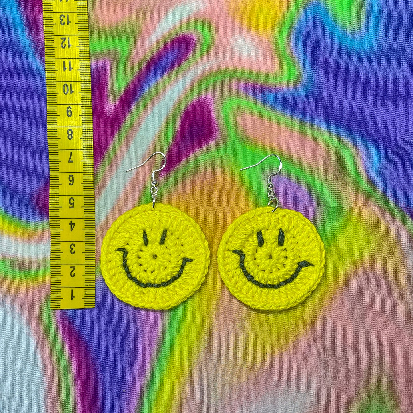 Yellow Smiley Earrings
