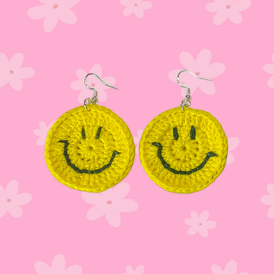 Yellow Smiley Earrings