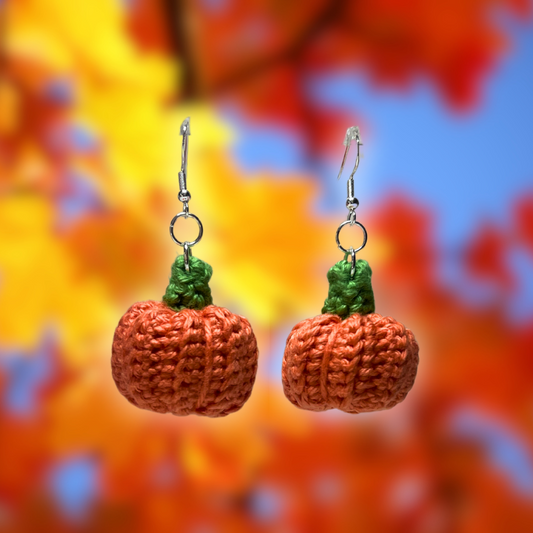 3D Pumpkin Earrings