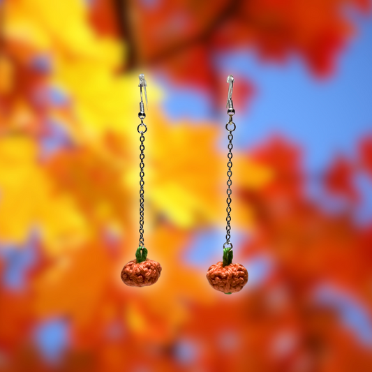 Mini Hanging Pumpkin Earrings