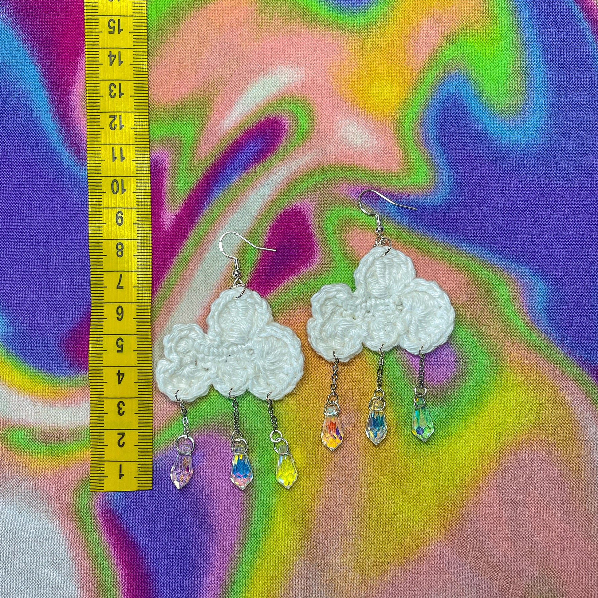 Laser Cut Acrylic Lightning Bolt Earrings in Fluorescent Laser Cut Acrylic Lightning Bolt Earrings in Fluorescent