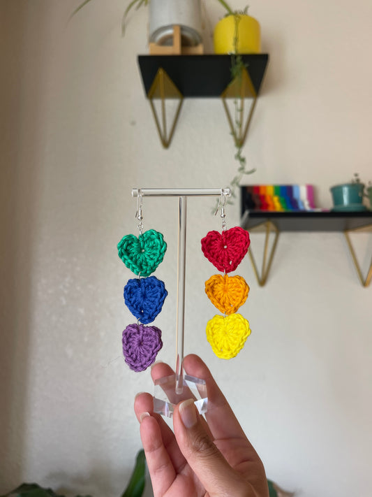 OG Rainbow Pride Earrings 3-tier